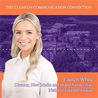 Lauren White, Department of Communication alumna and director of New Media and Brand Partnerships, National Football League