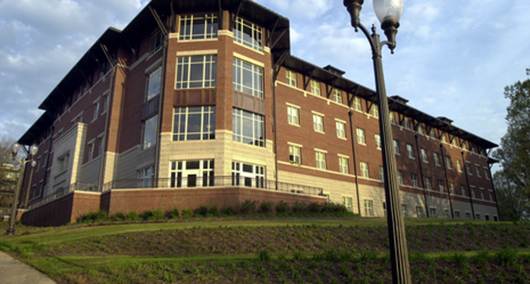 Modern suite-style residence hall exterior