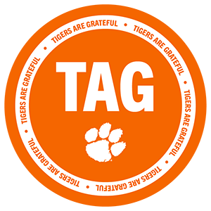 Orange Tigers are Grateful logo.