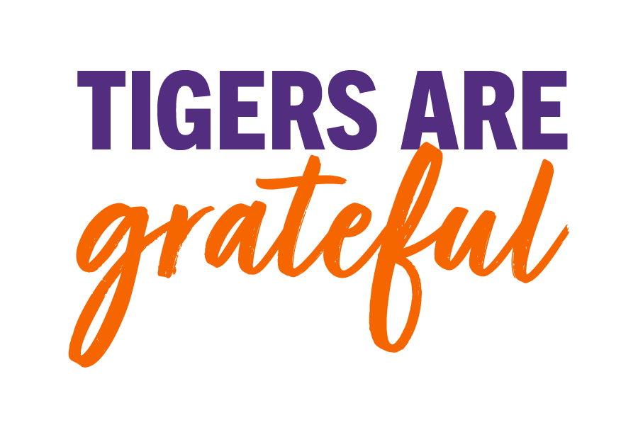 Tigers are grateful logo.